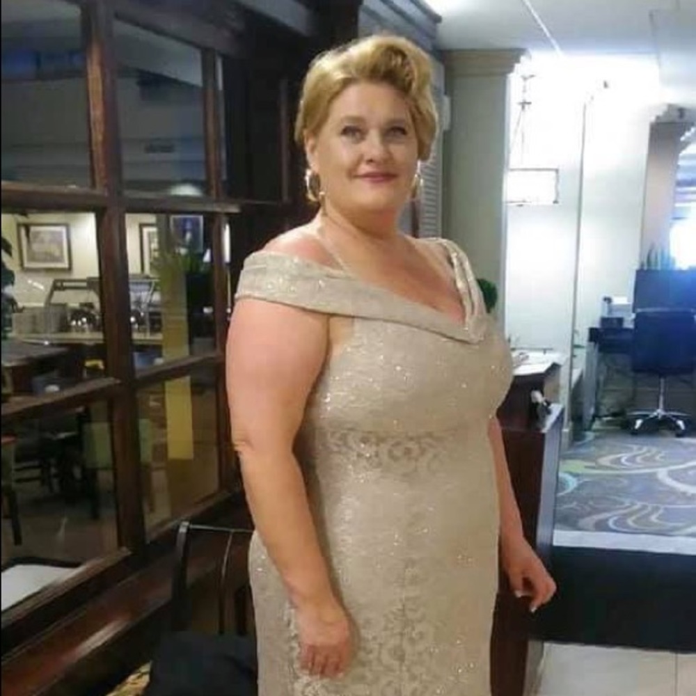 Cold Shoulder Glitter Lace Mermaid Plus Size dress